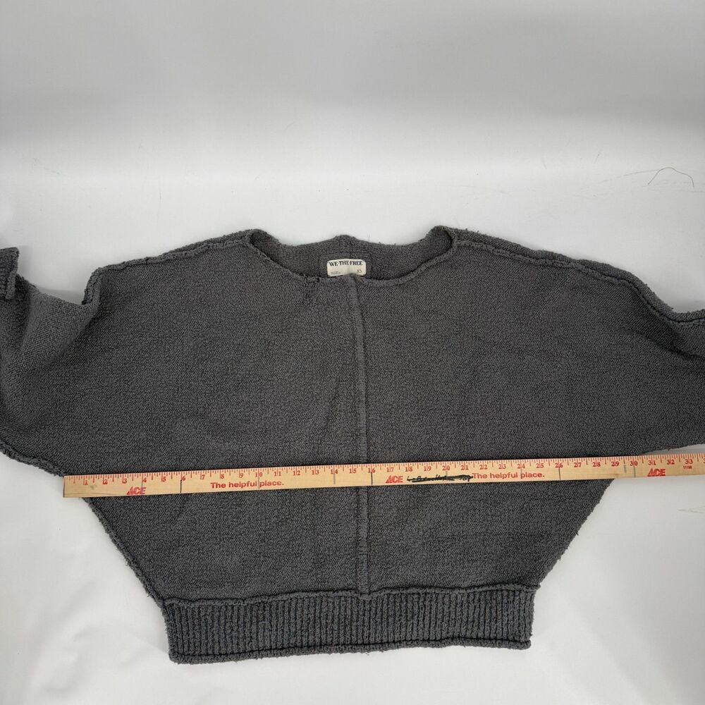 We The Free Free People Drifting Pullover Sweatshirt Oversized Comfy Gray Sz XS - Picture 5 of 10